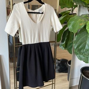 Ganni, dress, black and white, size 6/8